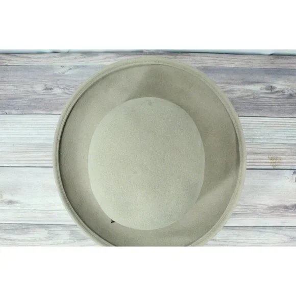 Seala Tan Brown Wool Felt Wide Brim Fedora Hat Italy Made - Picture 6 of 10